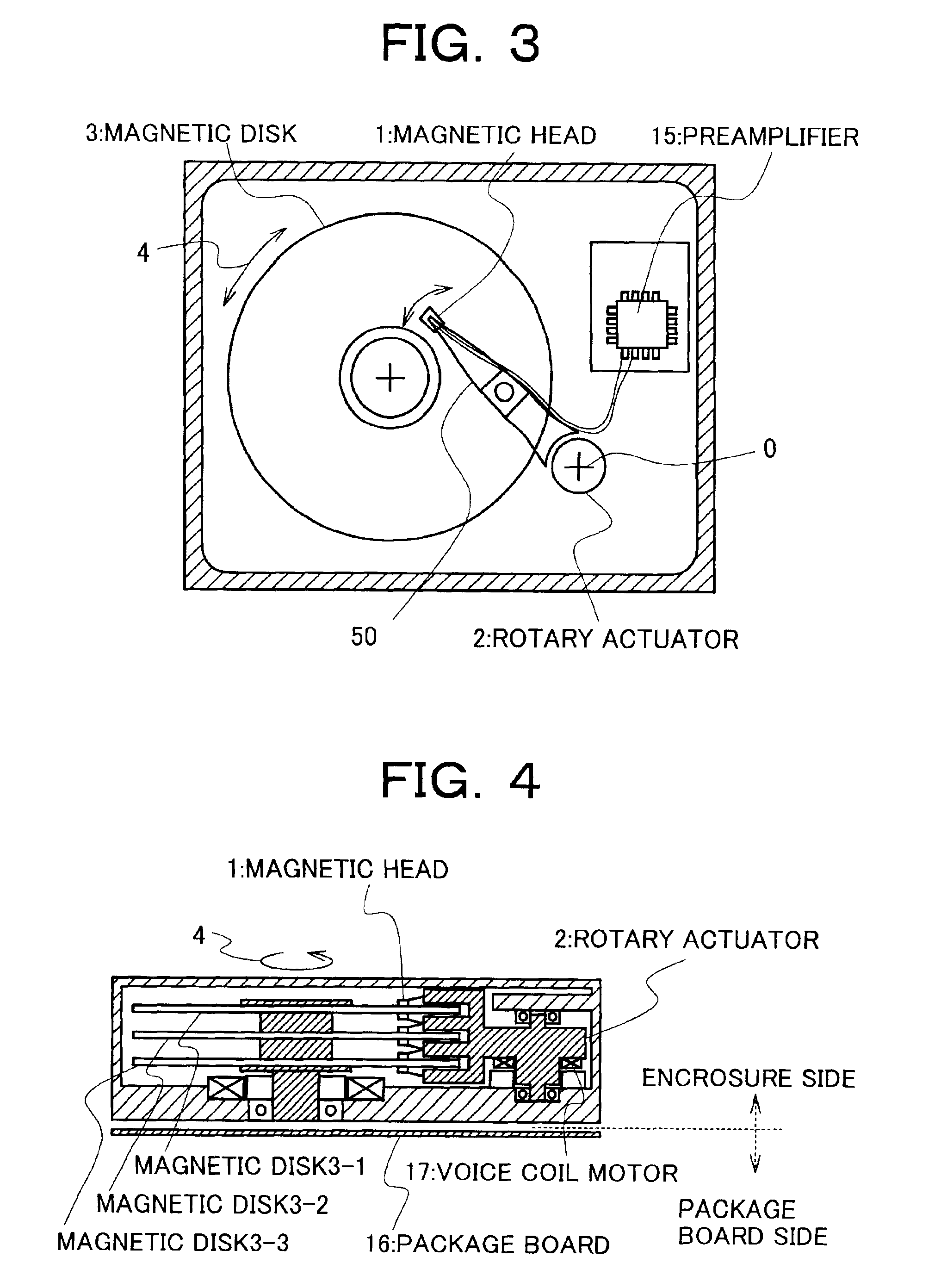 Magnetic head with high reliability of the data protection, magnetic disk apparatus including the magnetic head and the method of recording information on the magnetic disk apparatus without miserasing the previously recorded data