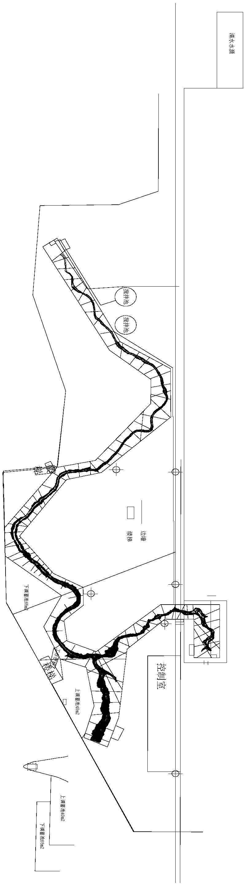 Low-sand-content density flow physical model and test method thereof