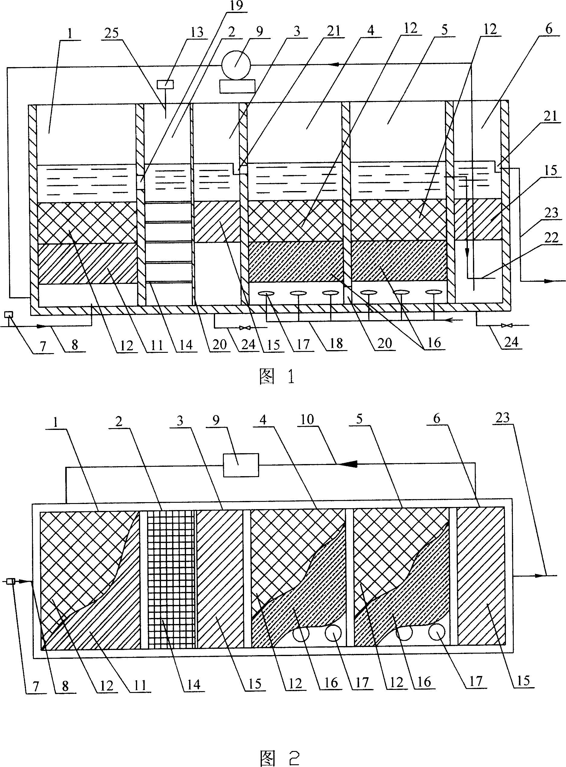 Composite microelectrolytic/biomembrane reaction apparatus and its sewage treating method