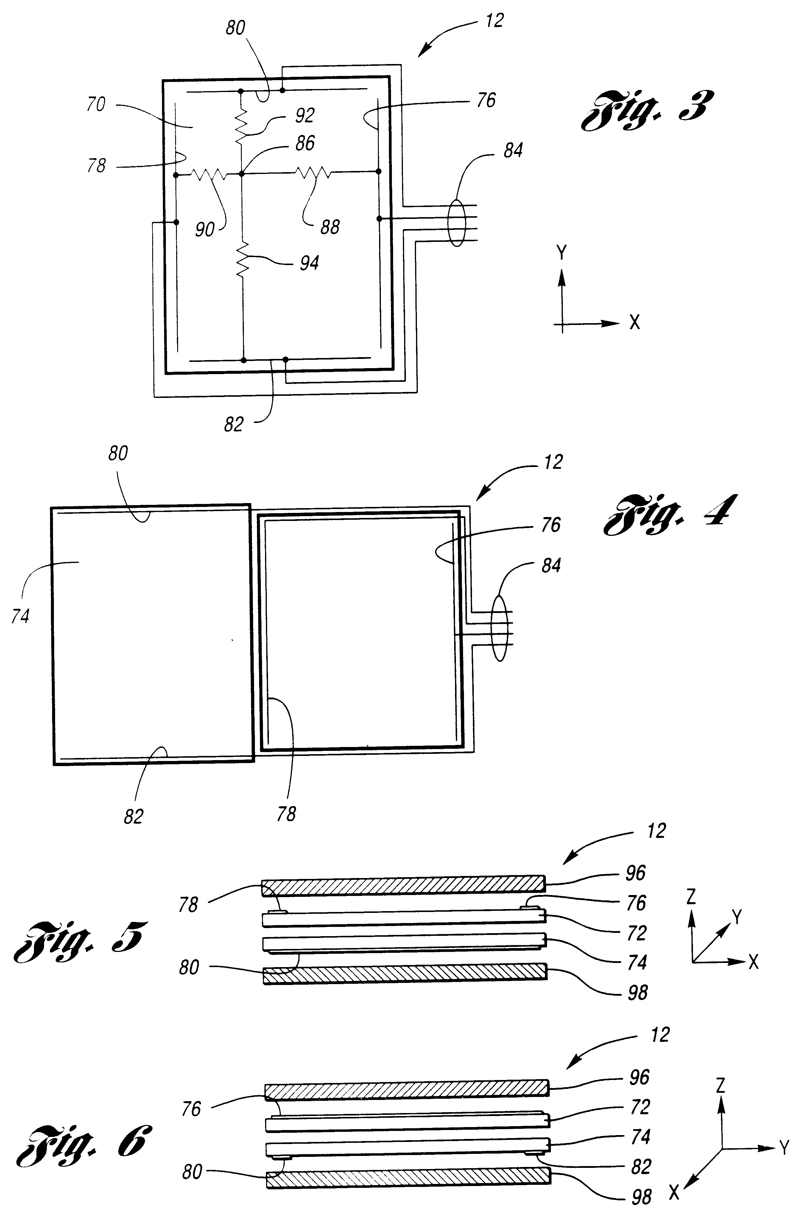 Force sensing semiconductive touchpad