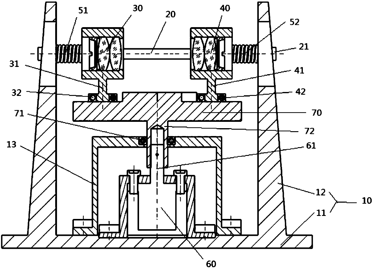 Zoom mechanical device for optical instrument