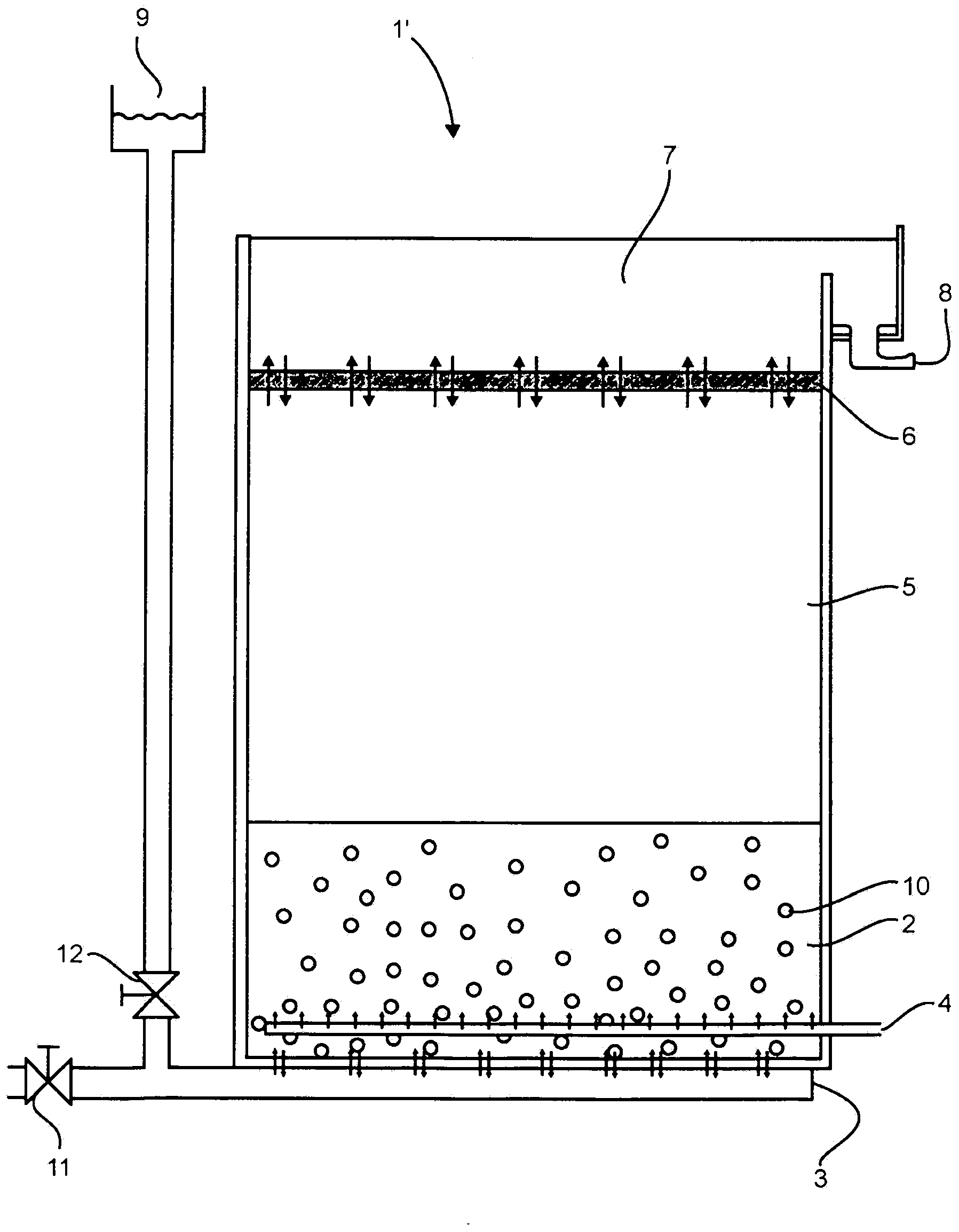 Improved biological waste water purification reactor and method