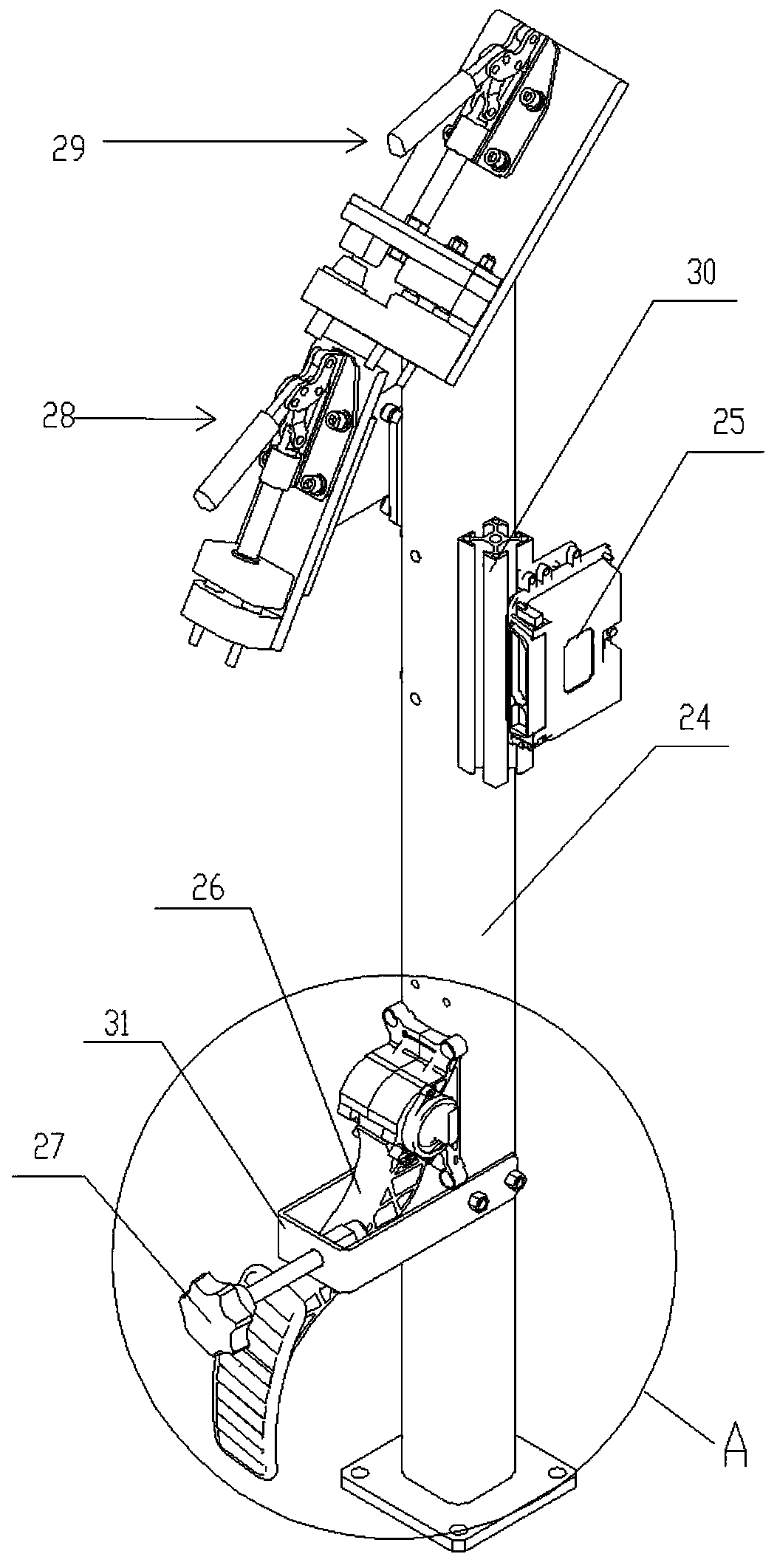 Wiring rapid pressing tool and storage battery line rapid replacing device comprising same