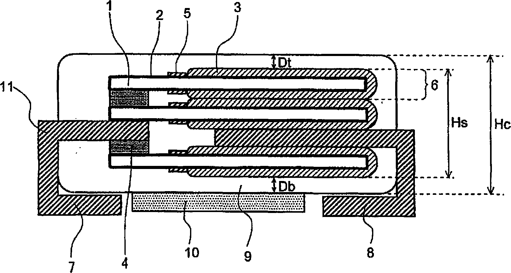 Capacitor chip and method for manufacturing same