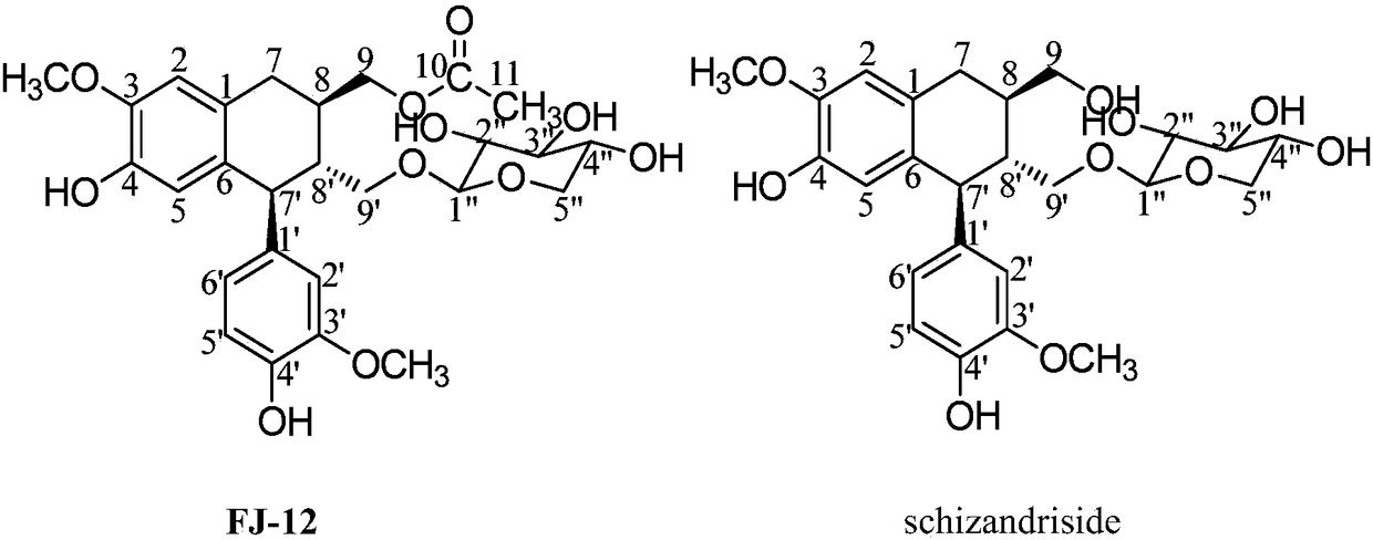 Compound extracted from buerger lespedeza root as well as extraction process and application of compound