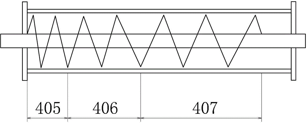 Packaging online-testing device and method for spiral sampling