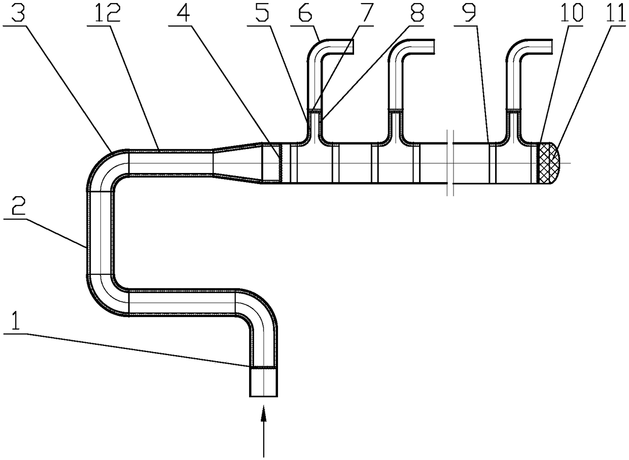 Method for preventing pipeline hydrogen damage, and oil transfer line and manifold of oil refining and hydrogen production reformer applying method