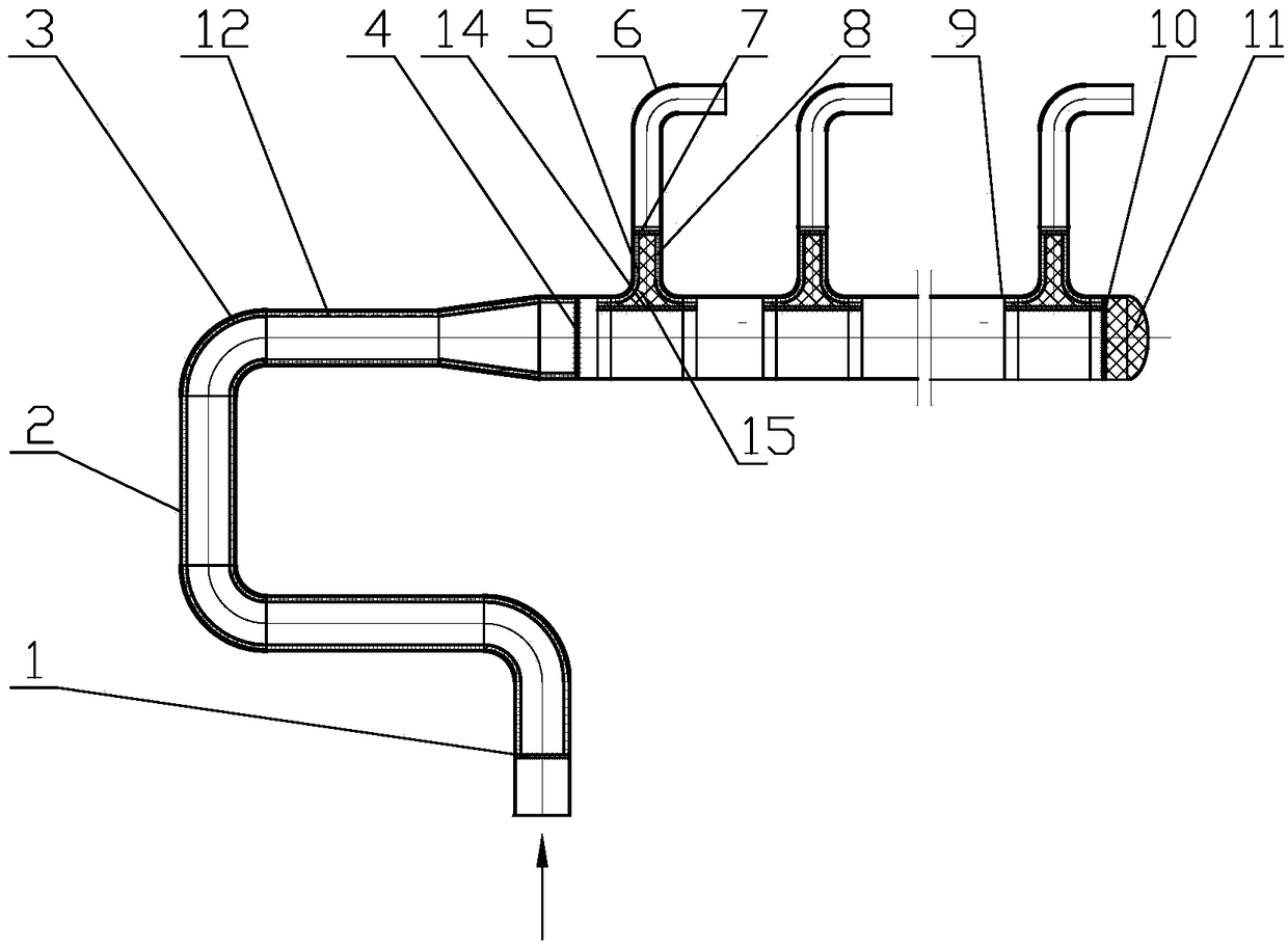 Method for preventing pipeline hydrogen damage, and oil transfer line and manifold of oil refining and hydrogen production reformer applying method