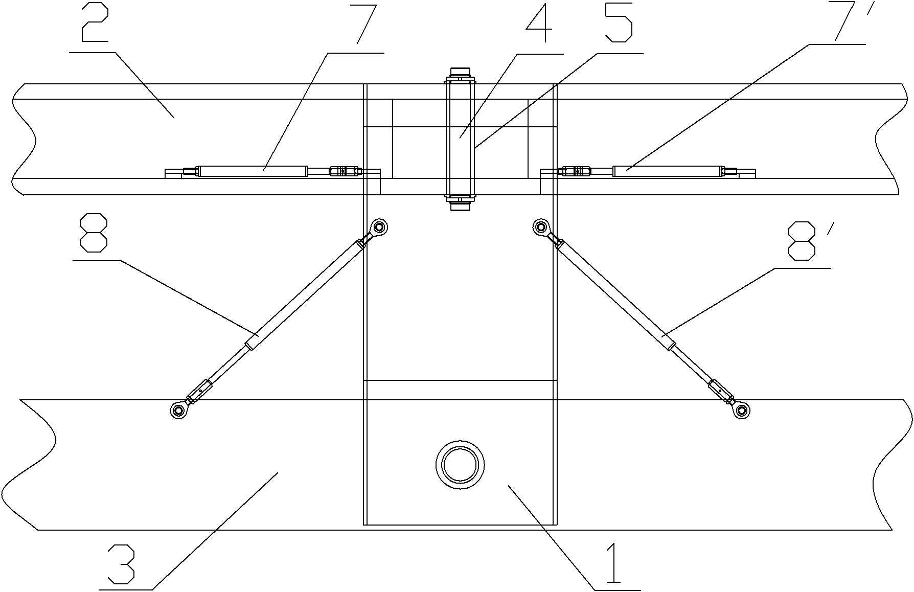 Movable cantilever structure of magnetic suspension train