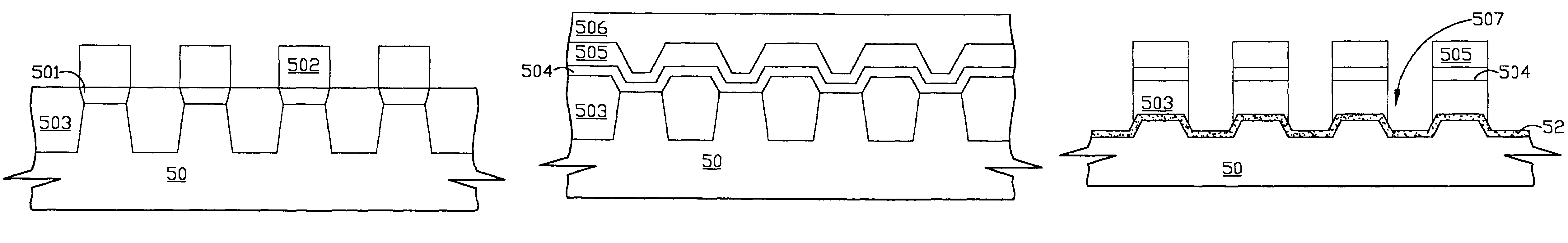 Method for forming a buried diffusion layer with reducing topography in a surface of a semiconductor substrate