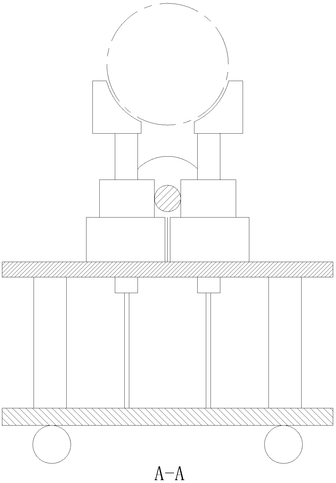 Jacking device for roller shaft