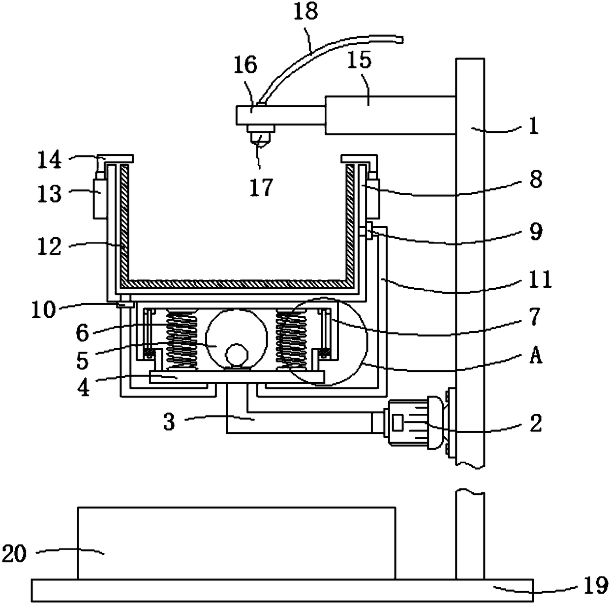 Automatic demolding device for aluminum machining