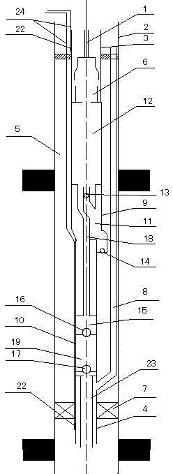 Layered pressure control combined drainage device for double coal seams that are prone to powder and sand discharge