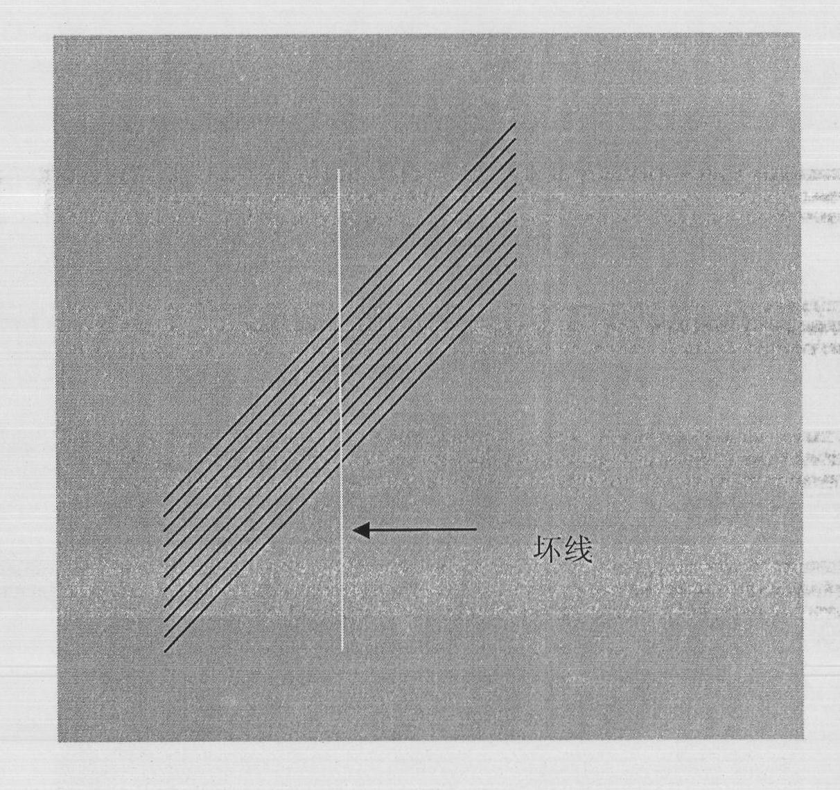 Method for processing faulty wire of x-ray flat panel detector image and device thereof