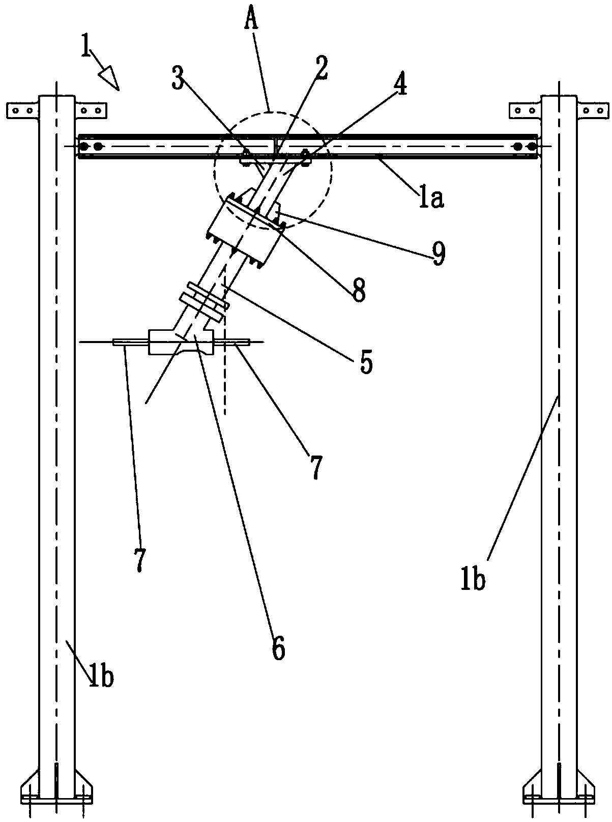 Anti-overturning type high-temperature corrosive medium conveying pipeline component