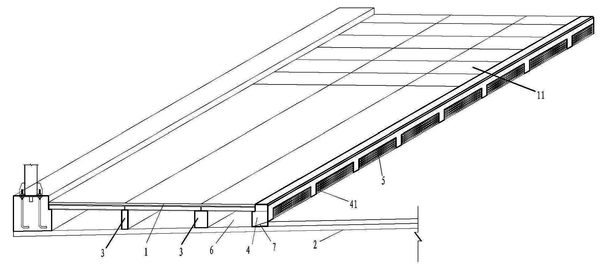 Drainage system for overhead bridge