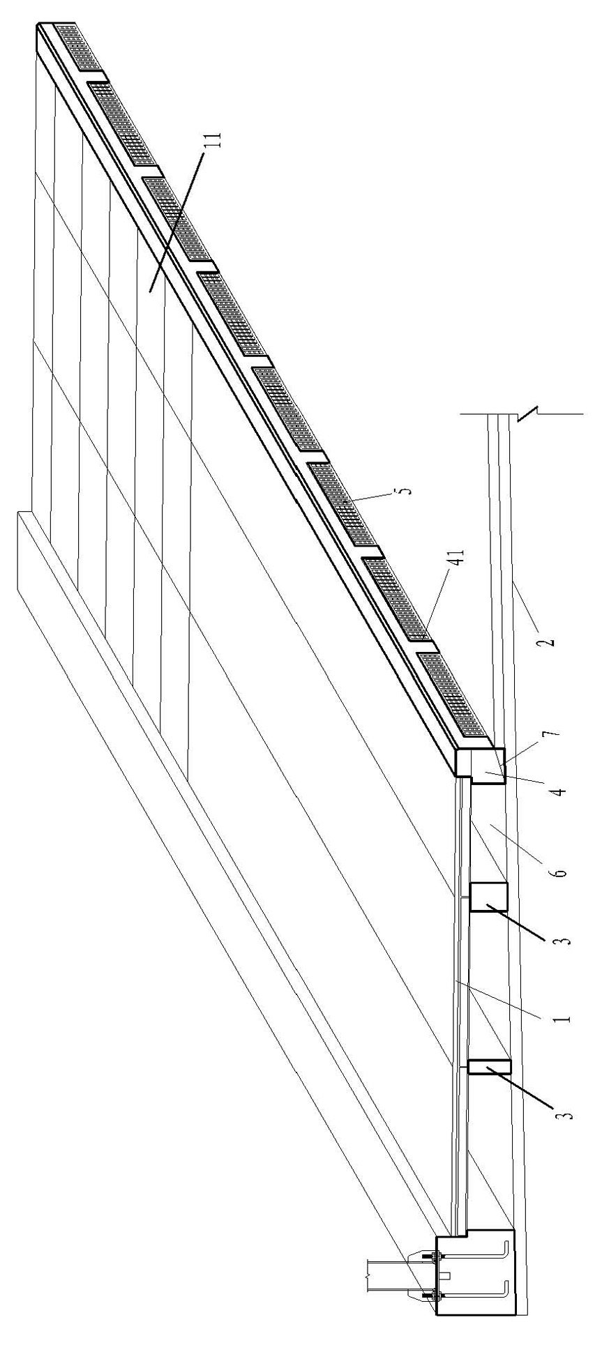 Drainage system for overhead bridge