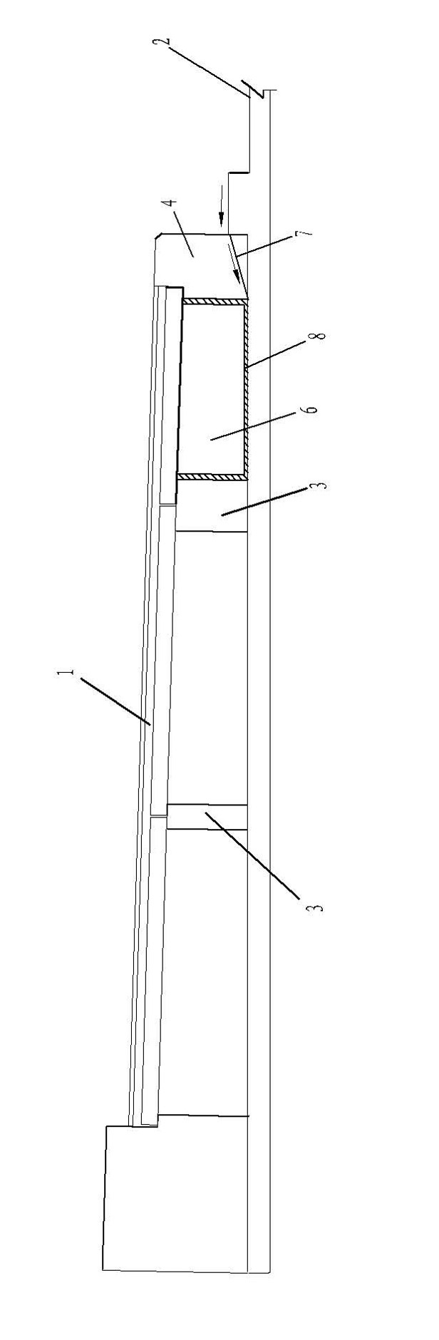 Drainage system for overhead bridge