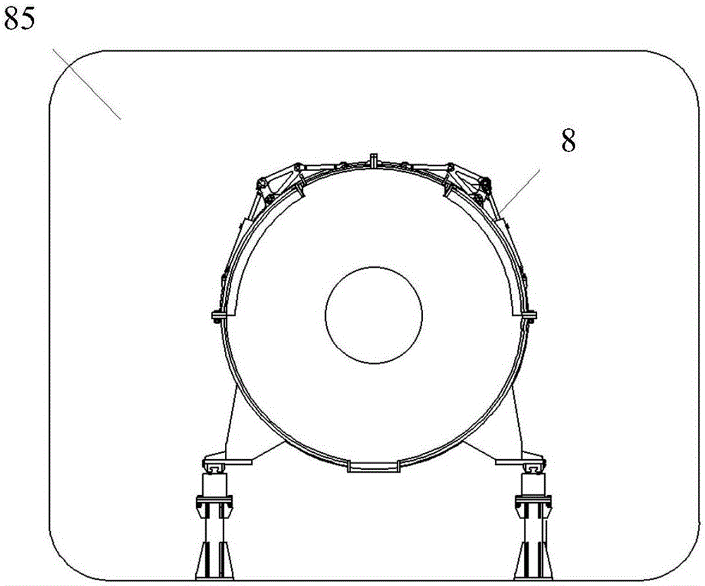 Flat-opening type diffuser for engine test platform