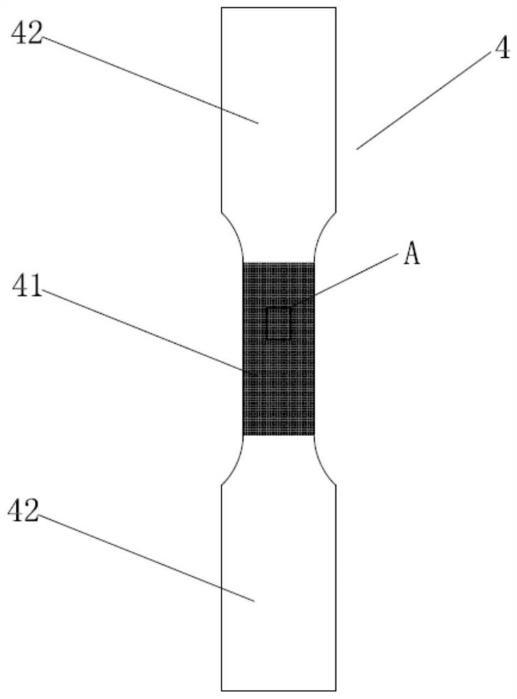 Mesoscale forming ultimate tensile sample, preparation method and mechanical measurement method