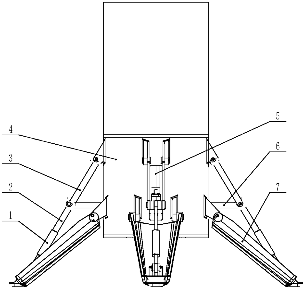 Electric retractable type rocket prototype supporting mechanism