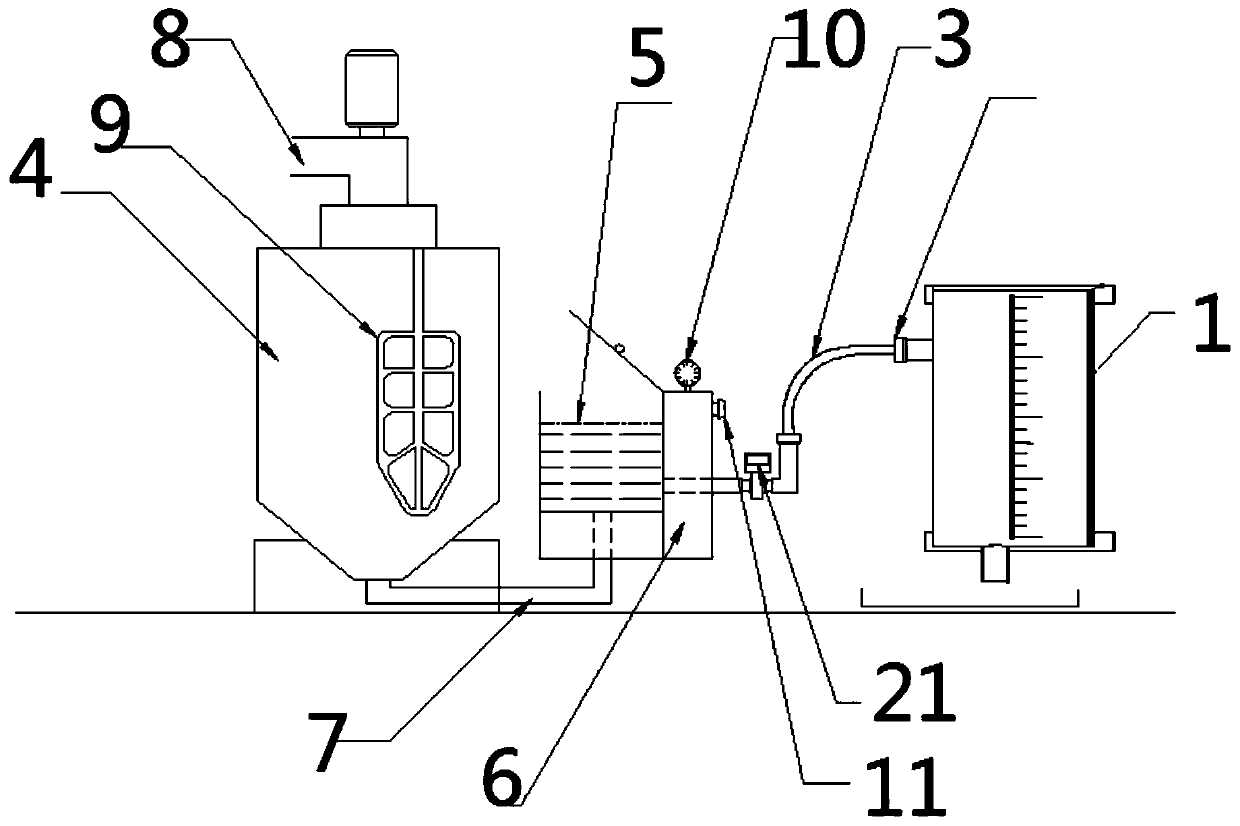 Highway subgrade horizontal grouting groutability test device and evaluation method