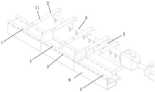 A method for installing an aluminized pipeline in a drying furnace of a continuous annealing unit