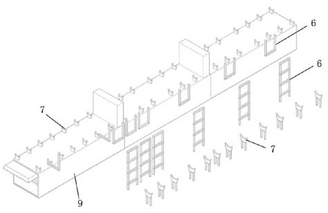 A method for installing an aluminized pipeline in a drying furnace of a continuous annealing unit