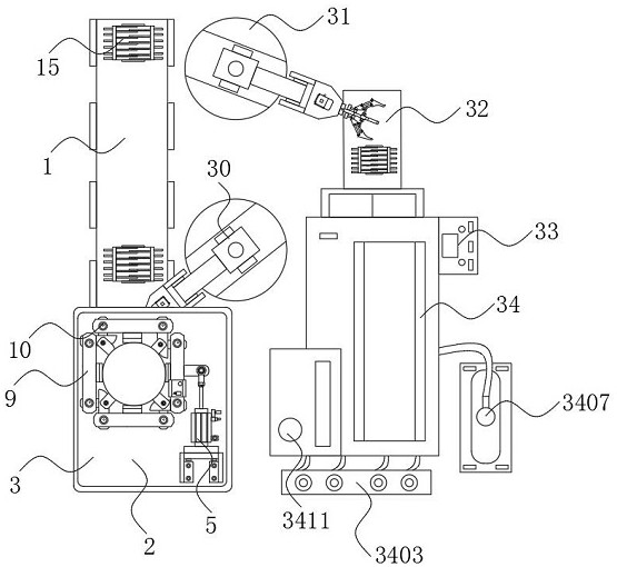 Three-axis sensor production equipment with cassette positioning and placing function