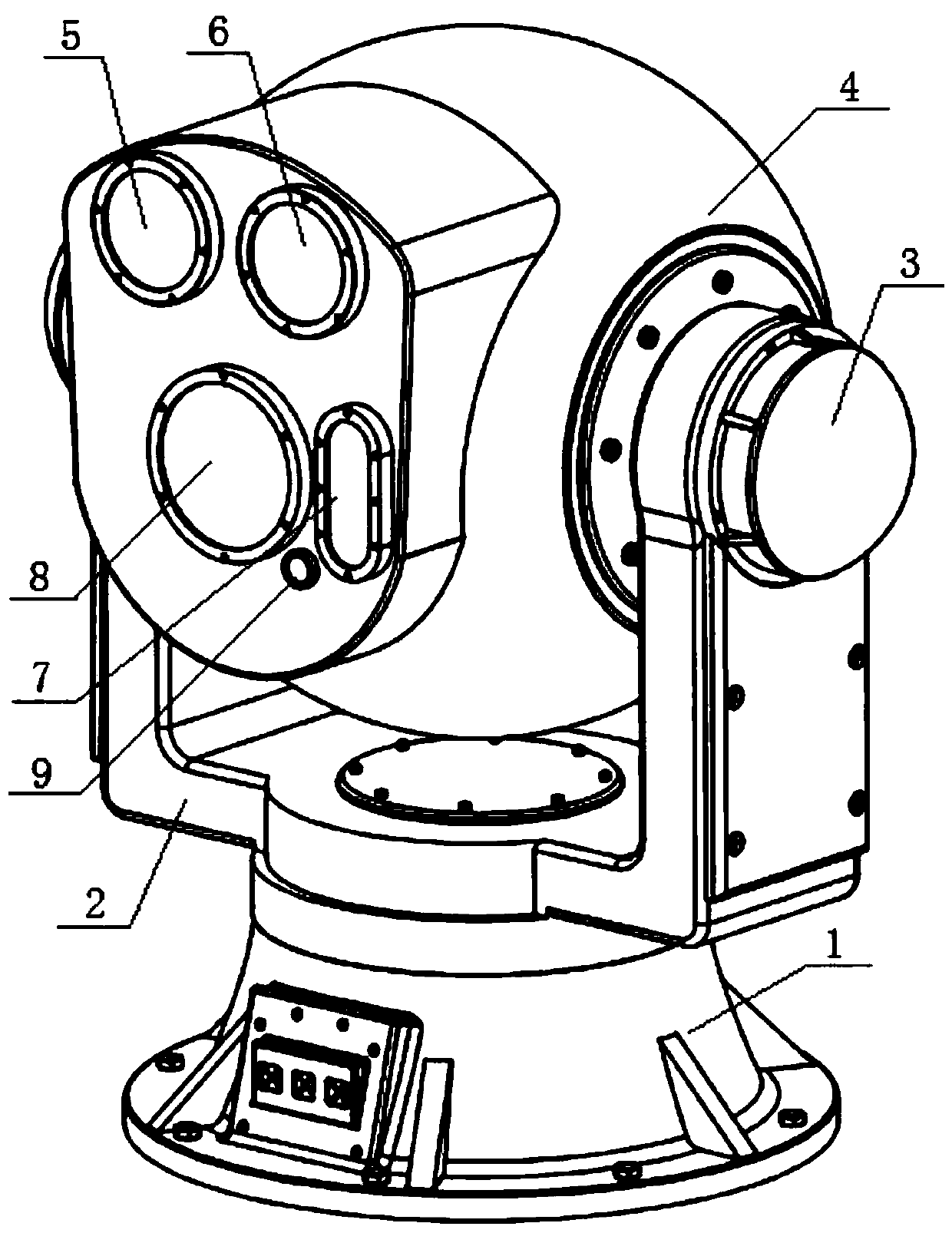 360-degree dead-angle-free short range laser defensive system