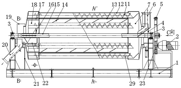 Co-rotating type cooling drum