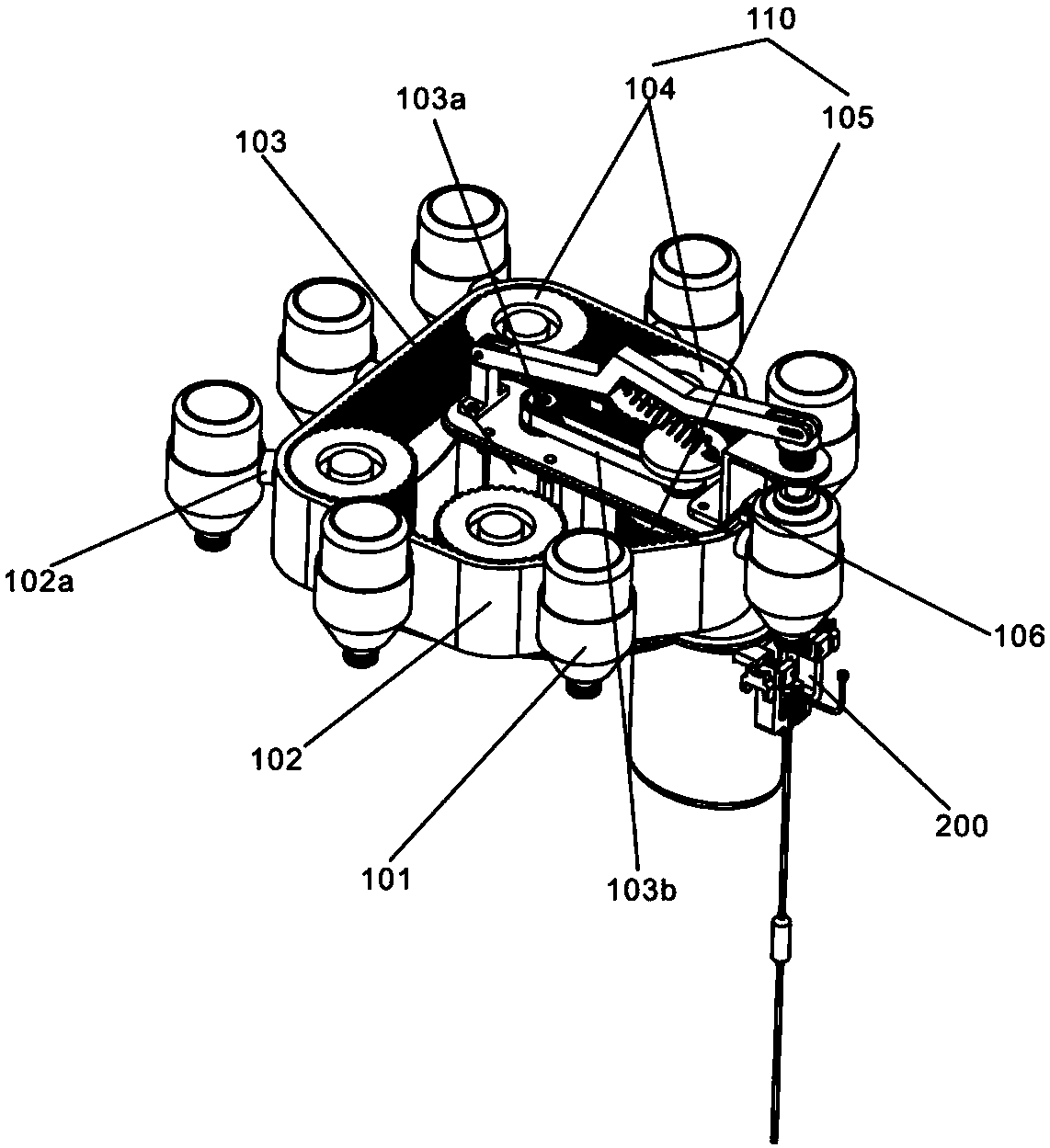 A bottle pressing automatic transfusion system