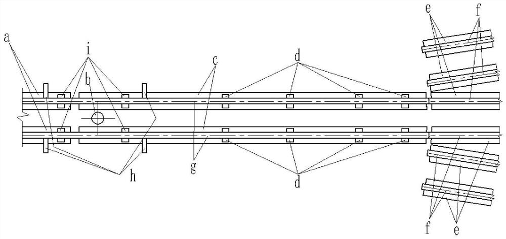 Suspension type freight turnout steel rail follow-up rail locking device and working process thereof