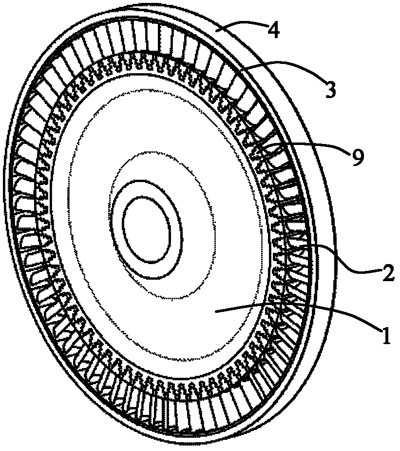 Fiber winding prestress turbine rotor