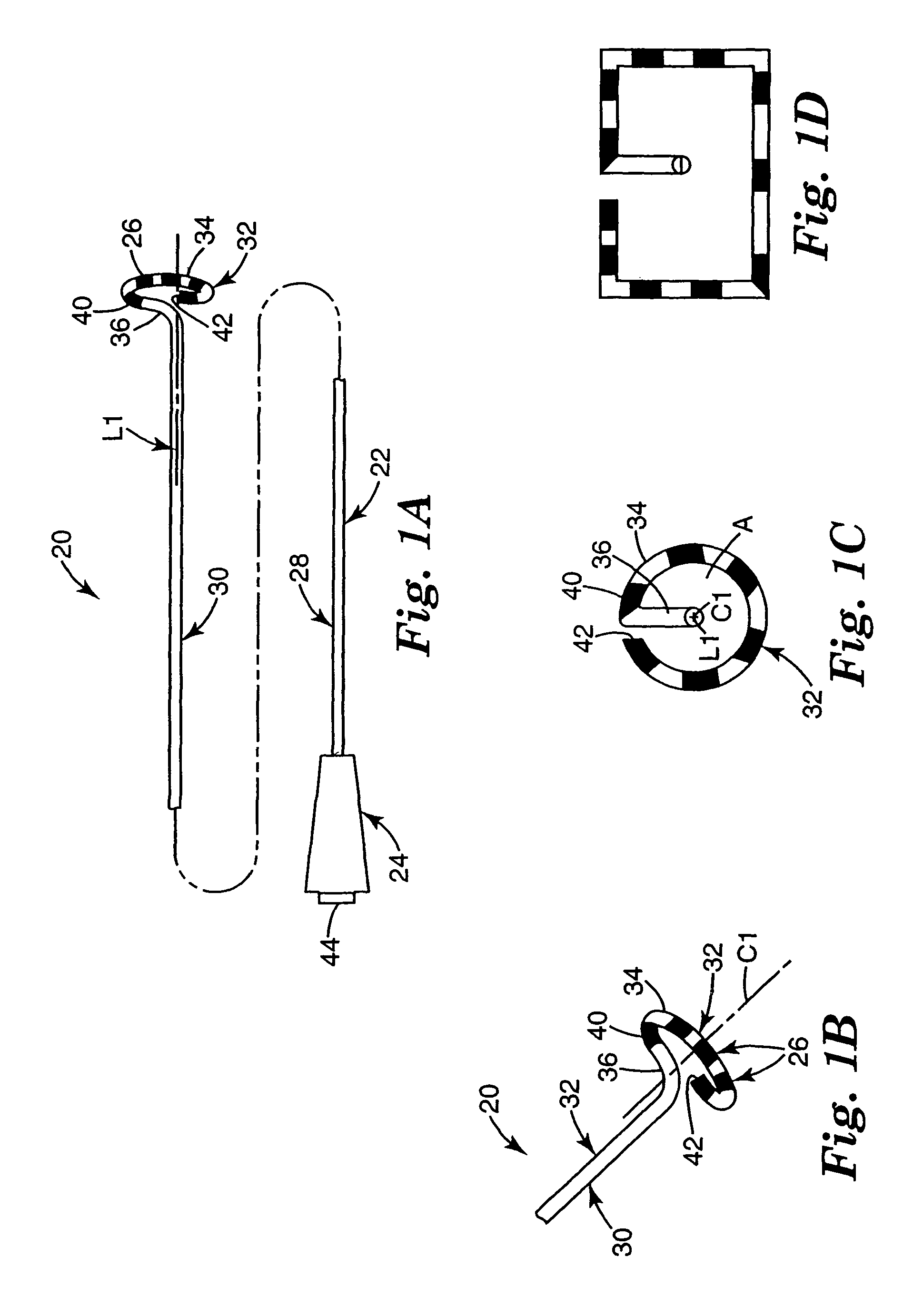 Ablation catheter assembly with radially decreasing helix and method of use