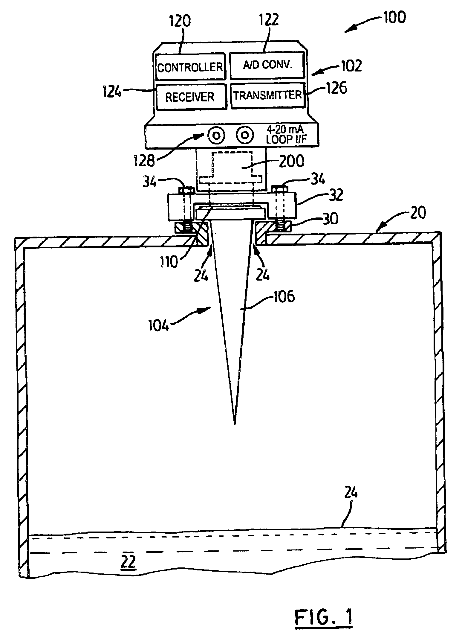 Coupler with waveguide transition for an antenna in a radar-based level measurement system