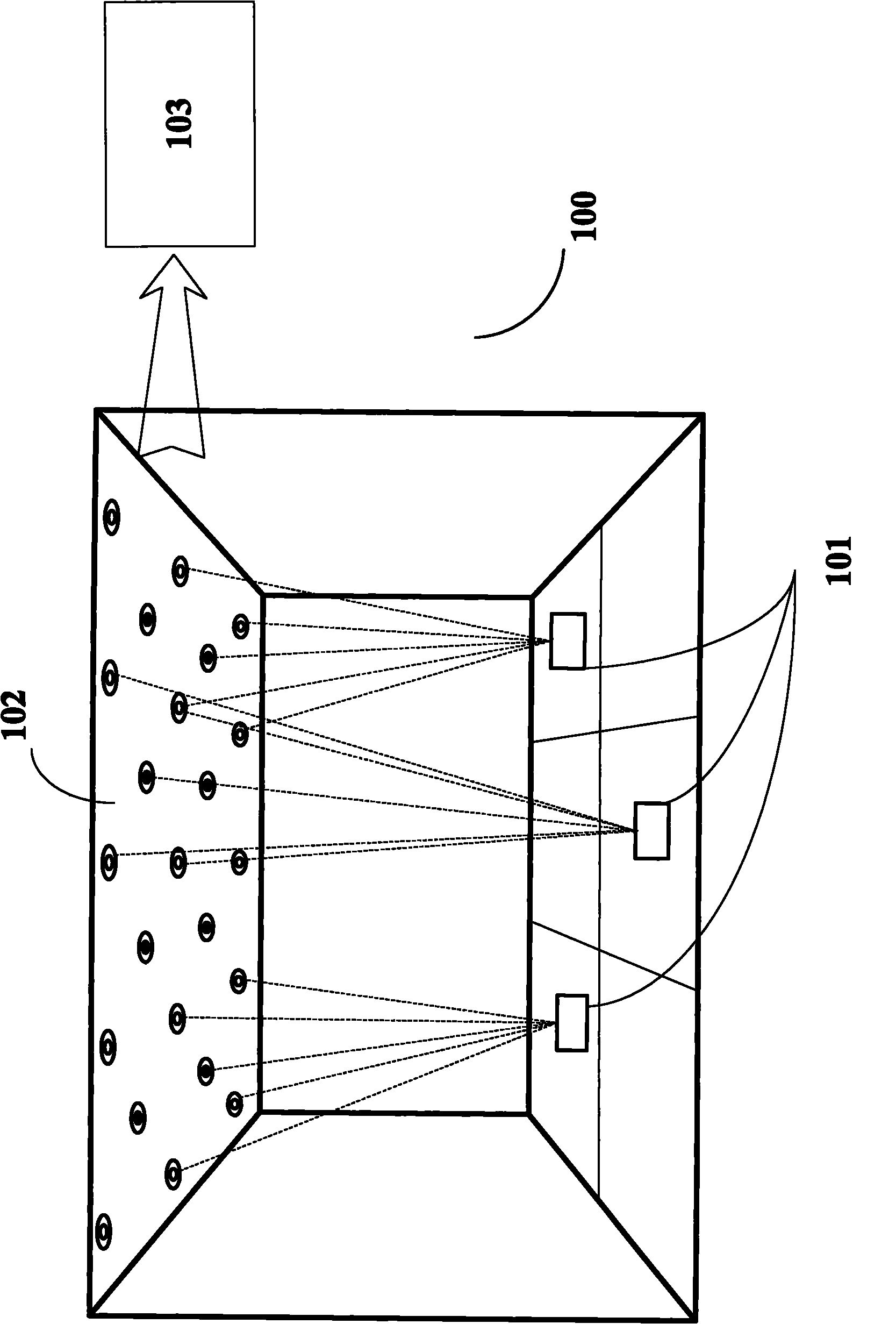 Large-scale multiple-object ultrasonic tracking and locating system and method