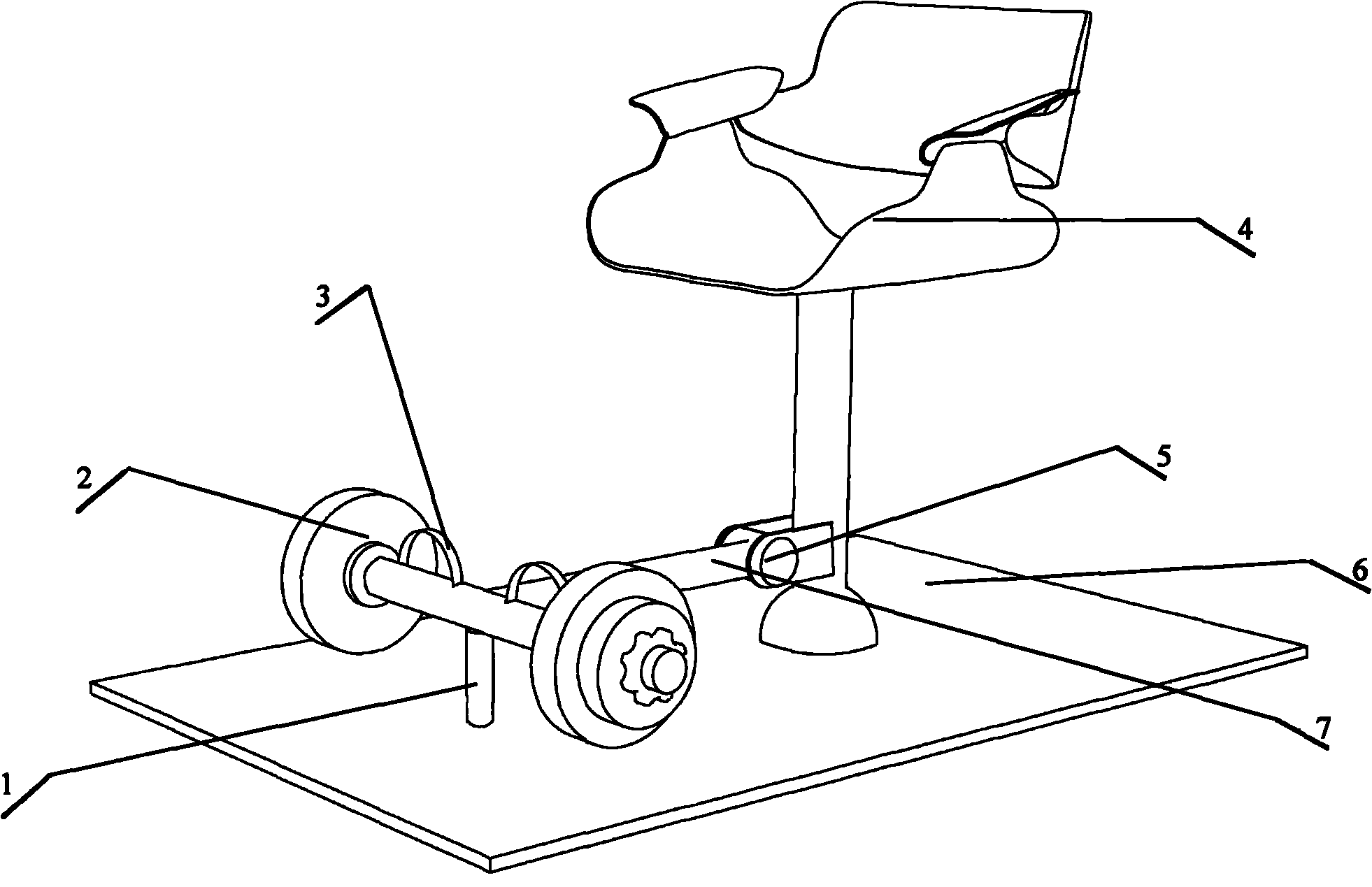 Barbell foot hooked fitness equipment