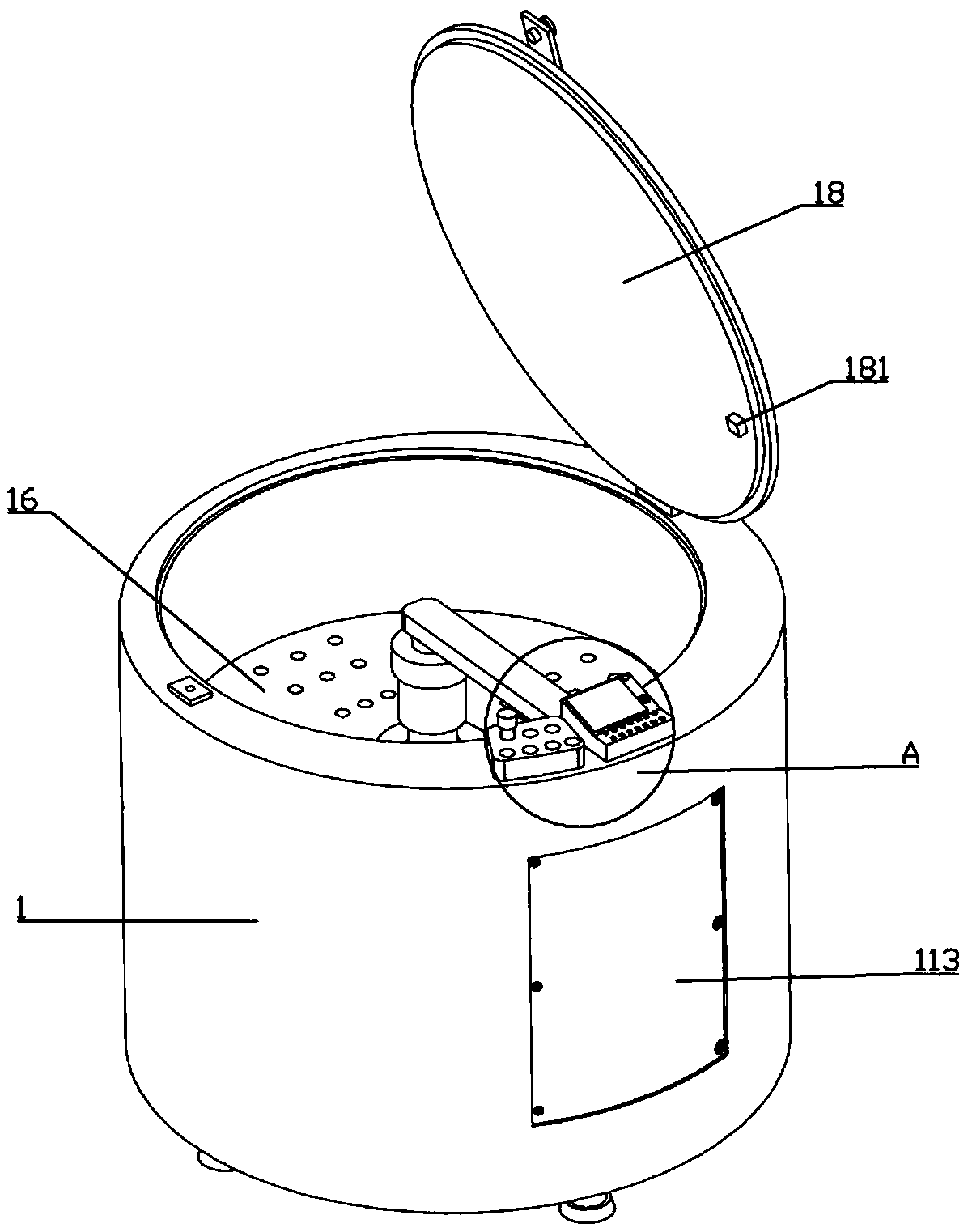 Centrifugal machine table board fixing for acceleration test