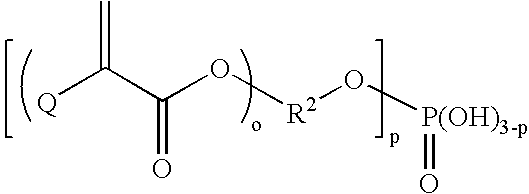 Self-Adhesive Compositions Including a Plurality of Acidic Compouns