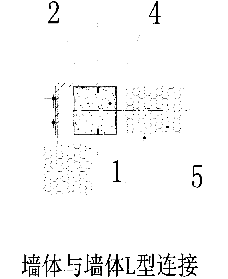 Cast-in-place concrete core column ring beam house manufactured by light composite board and assembling method