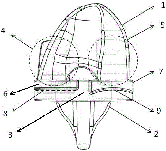 Artificial knee joint prosthesis