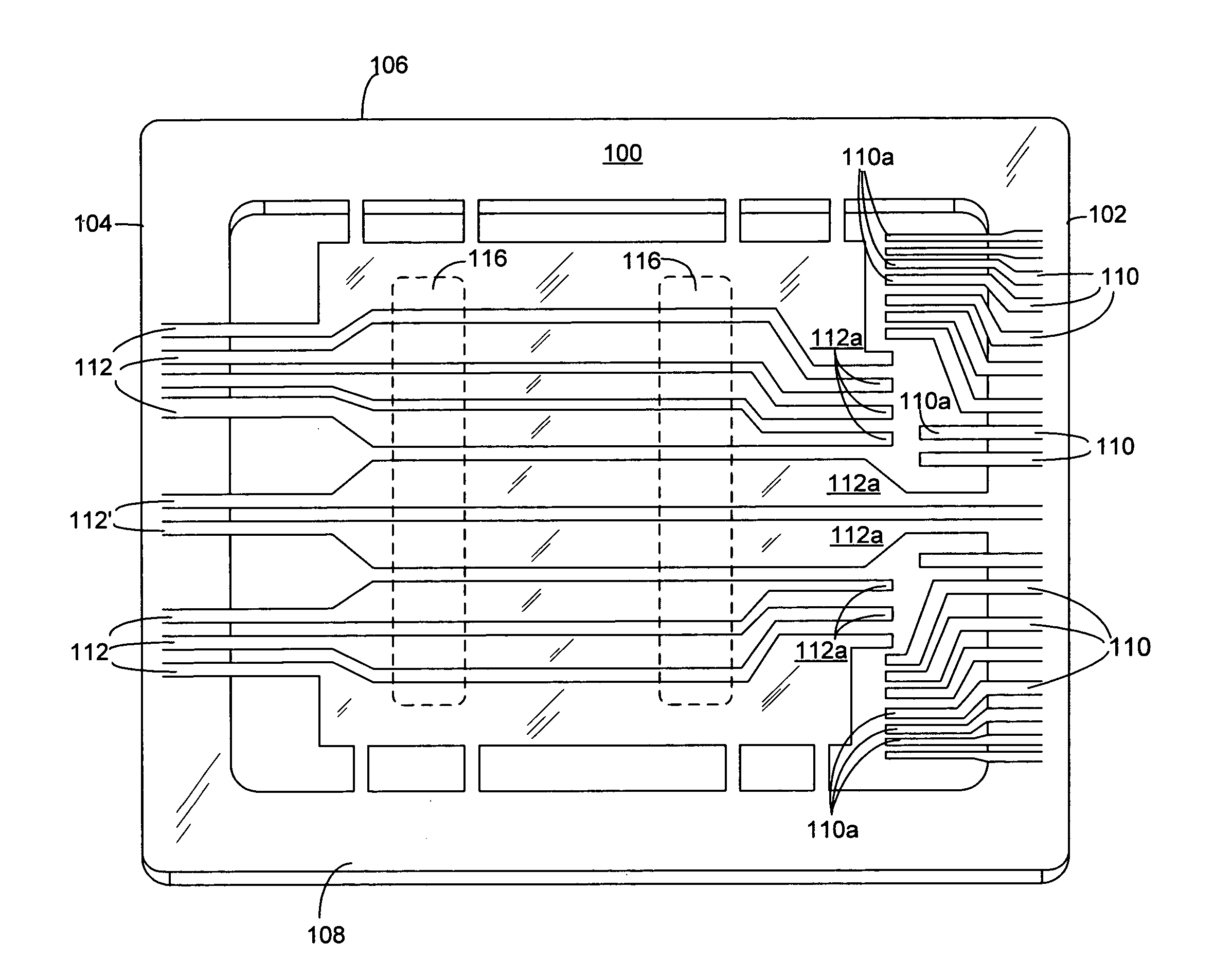 Die package with asymmetric leadframe connection