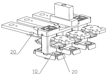 Contact wrapping type arc striking structure and contact mechanism