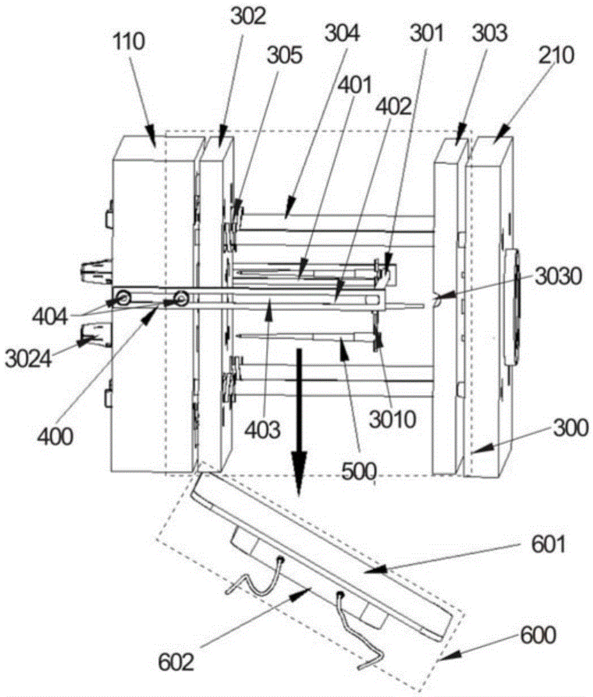 Spot adhesive feeding cold runner injection mold with twin stripper plates