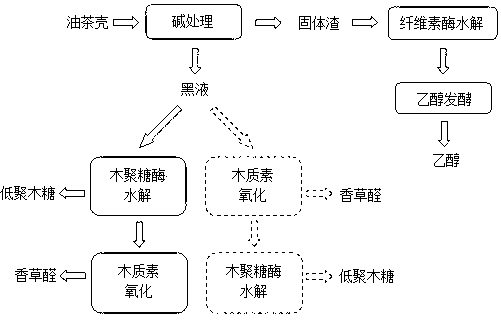 Comprehensive utilization method of oil-tea camellia shells