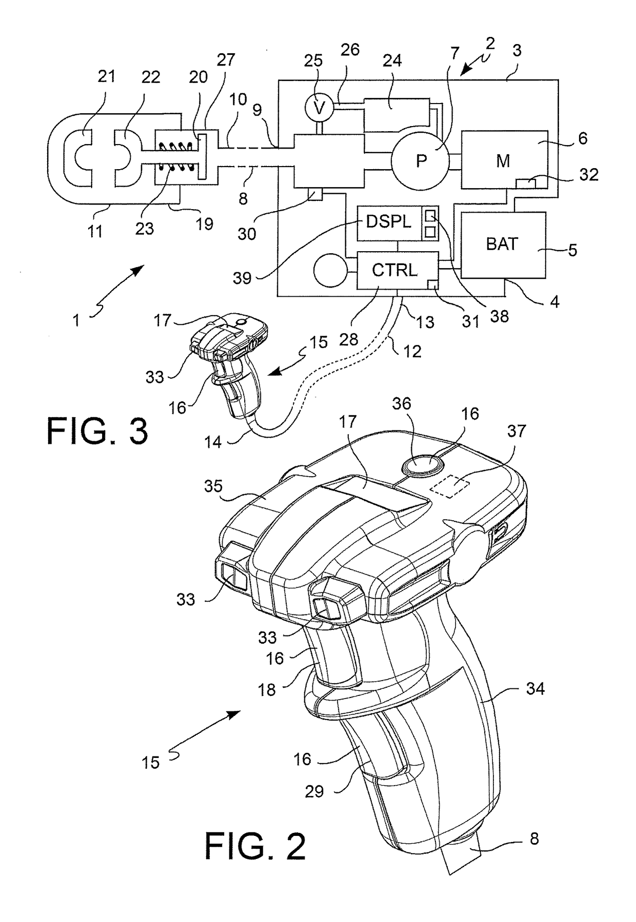 Hydraulic pump for a hydrodynamic compression tool