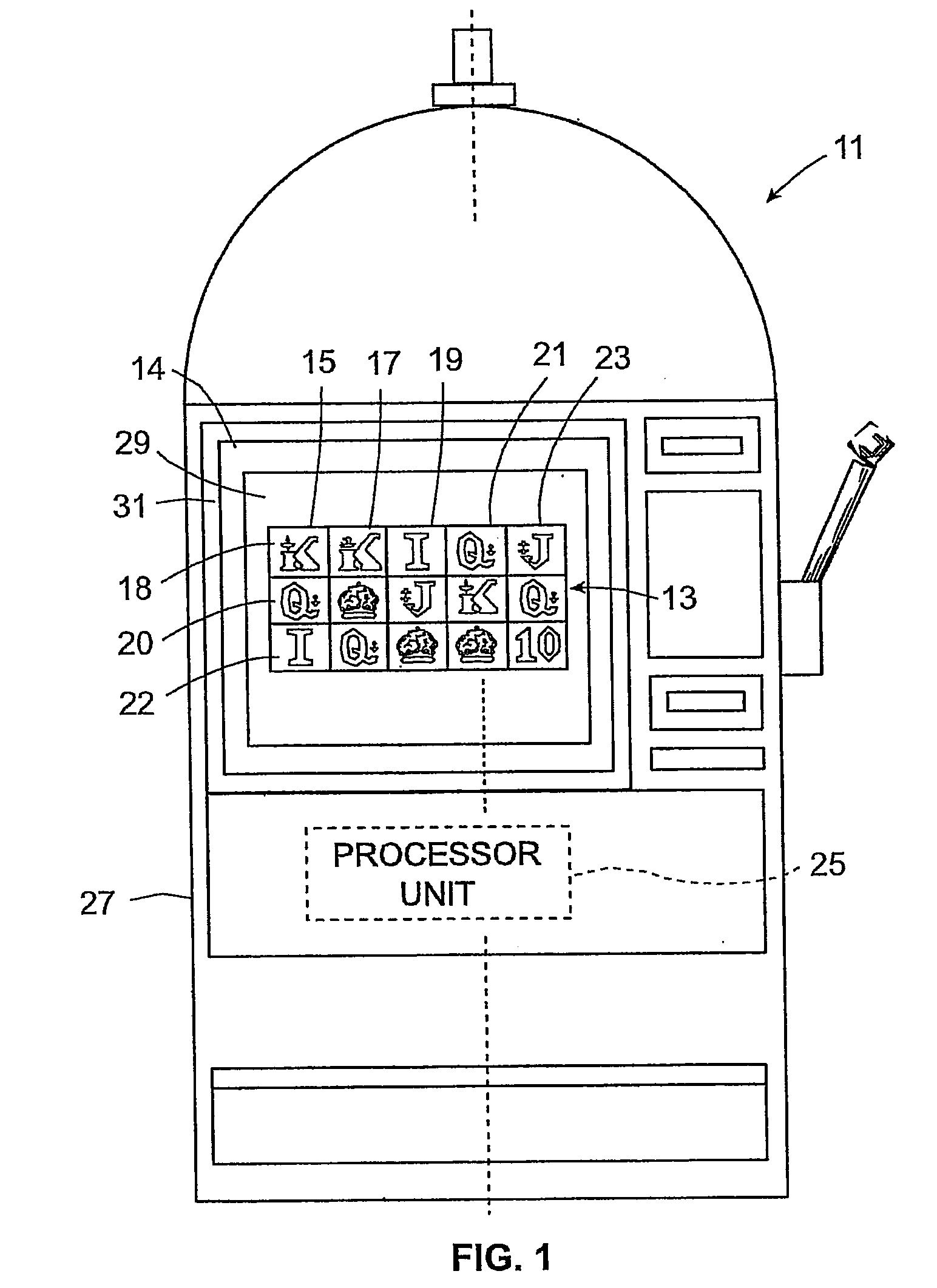 Method and system for changing illumination of gaming machine display to complement game outcome