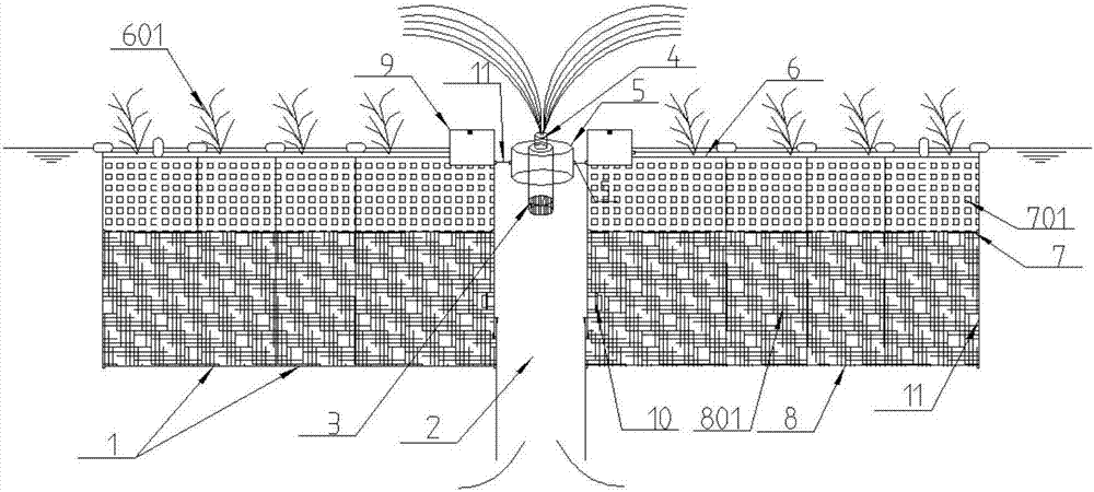 Pumping-up type oxygenation ecological landscape restoration apparatus