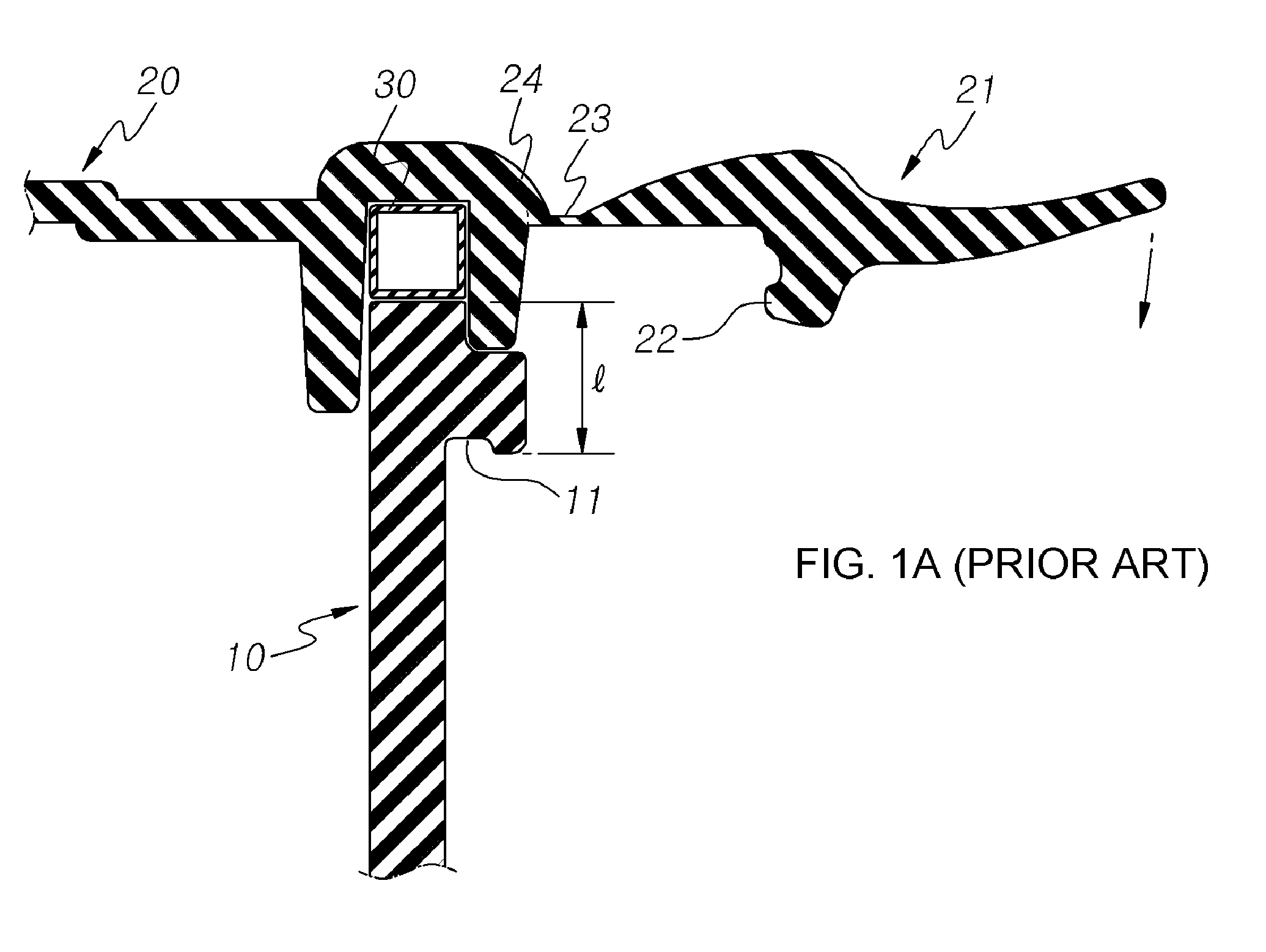 Lid having locking flap handles with improved elastic hinges for airtight containers